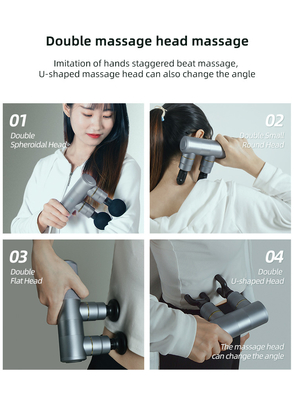 Ergonomic Black Percussion Massager 1.2kg 패시아 근육 마사지 총