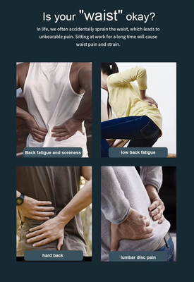 검은색 핸드헬드 전기 3 마사지 모드 리모컨으로 허리 마사지