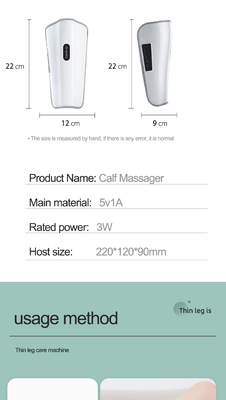 110v 다리 랩 마사저 흰색 연소 가열 압축 다리 랩