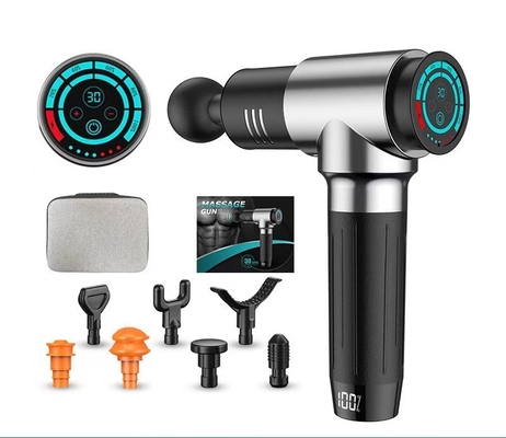 60dB LCD 터치 스크린 타격 마사저 블랙 재충전 가능한 미니 마사저