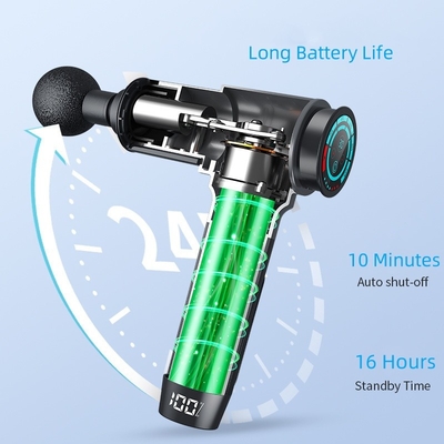 60dB LCD 터치 스크린 타격 마사저 블랙 재충전 가능한 미니 마사저