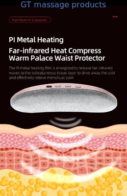 흰색 분홍색 디지털 디스플레이 월경 히팅 패드 - 불편함을 완화하기 위해 분홍색 복부 마사지 벨트